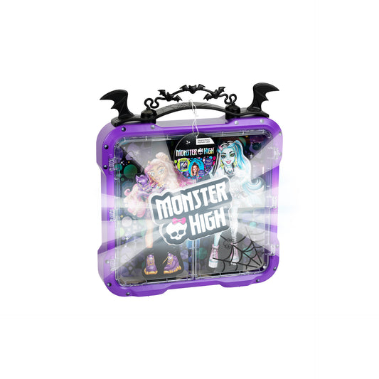 Display case for 4 dolls with hair accessories