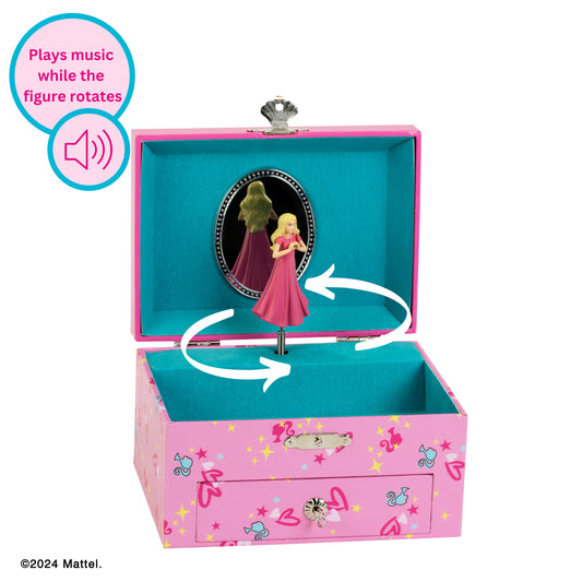 Musical jewelry box personalized with Barbie