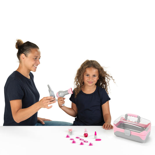 Hairdressing case with hairdryer