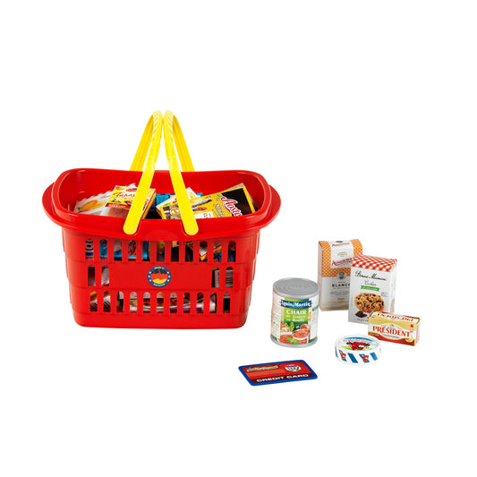 Shopping basket filled with products FR