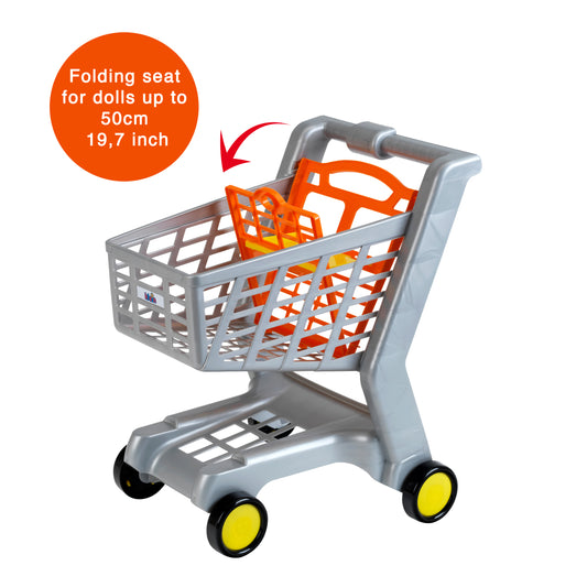 Shopping cart filled with products FR