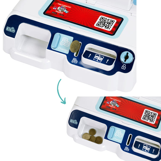 Self-service checkout station with light and sound