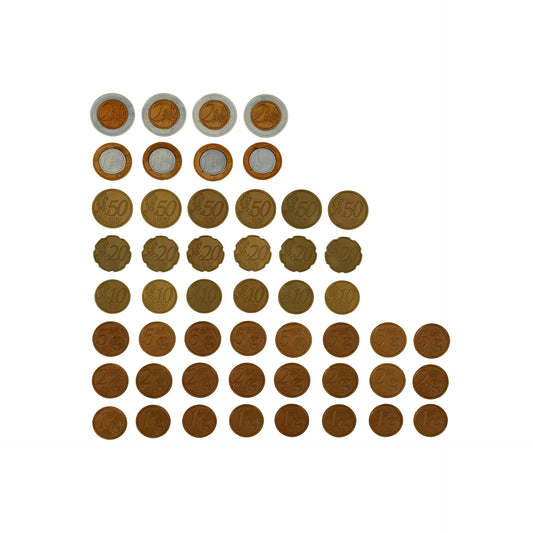 Play money "Euro" coins, 50 pieces
