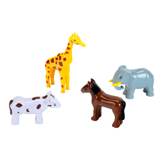 Magnetic animal puzzle with 4 animals