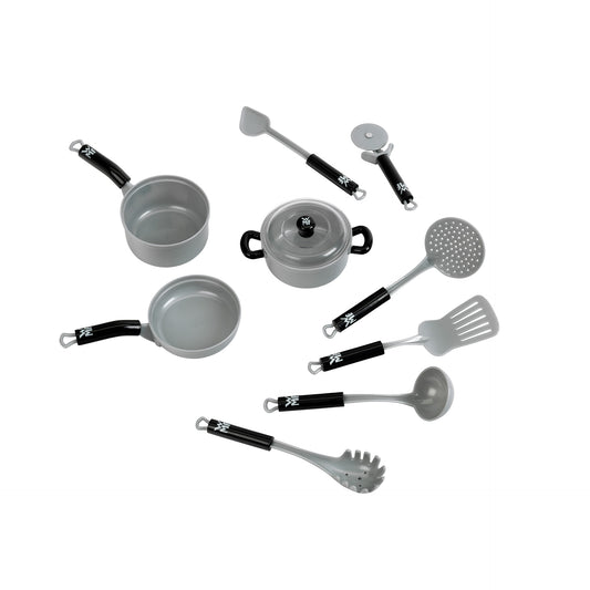 Pots and kitchen accessories, 9 pieces