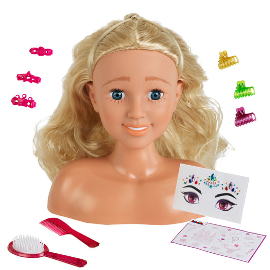 Frisierkopf "Sara" mit Face Gems