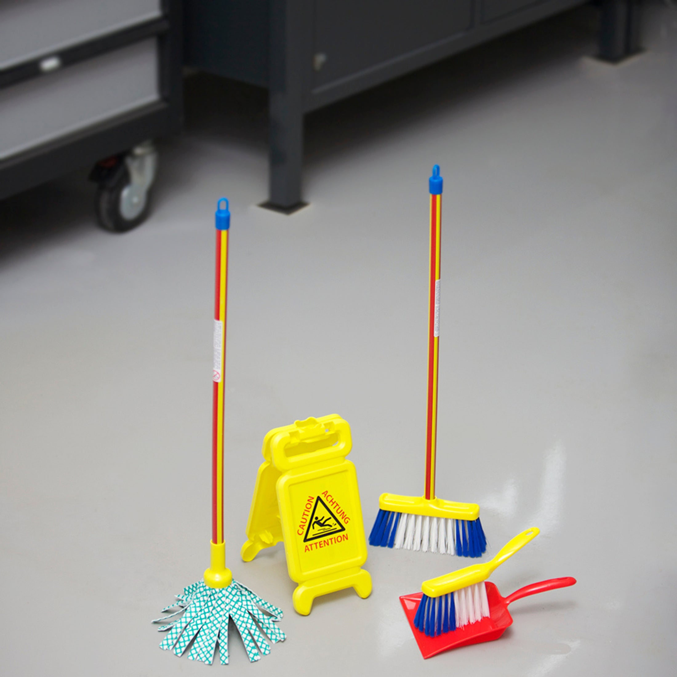 Wischmopp-Set Rutschgefahr