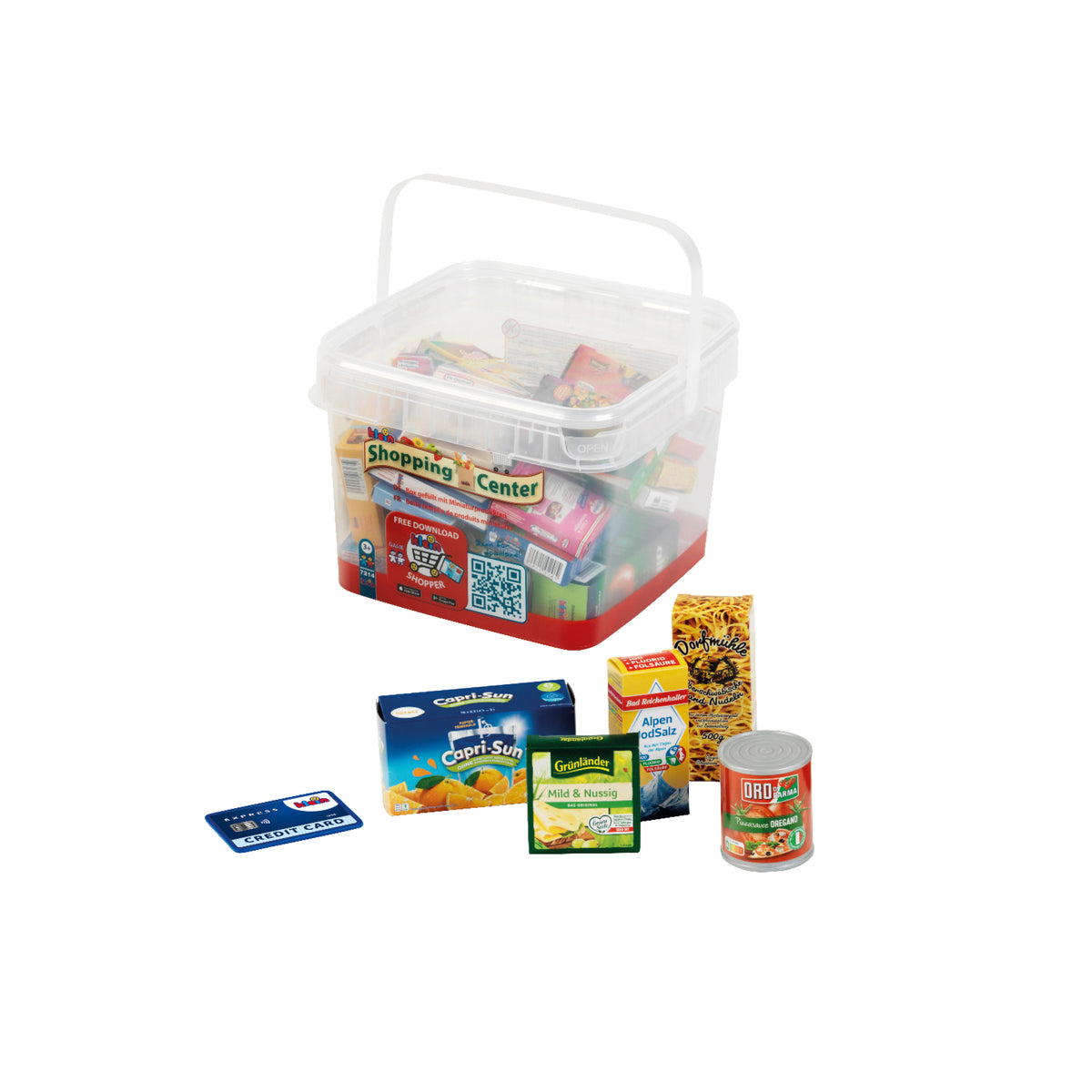 kleine Box gefüllt mit Produkten DE – Klein Toys