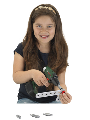 Bosch Akkuschrauber Kinderspielzeug mit Zubehör Batteriebetrieben 8567 