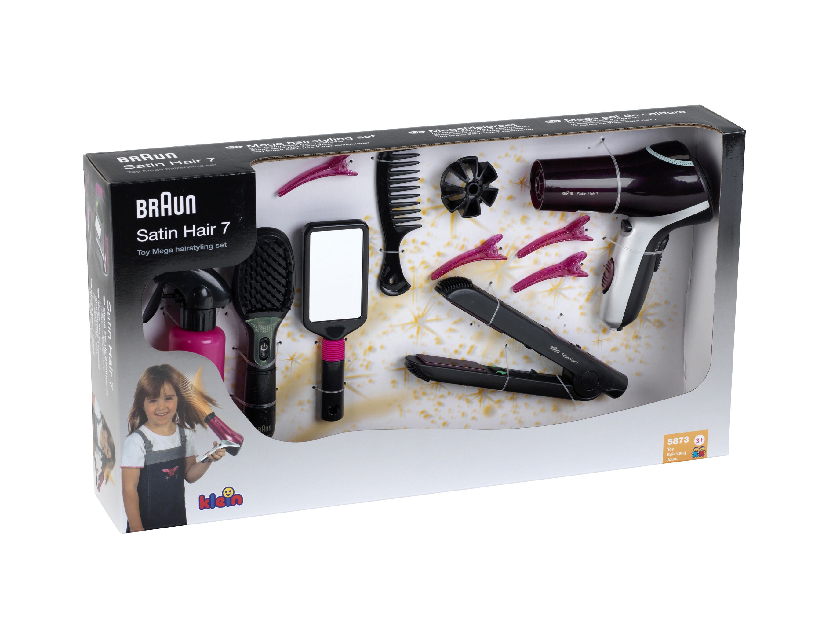 Braun Mega Hairstyling Set with Satin Hair 7 Hairbrush | Klein Toys